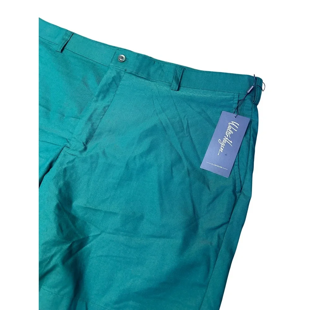 Walter Hagen Clubhouse Chino Shorts Mens 42 Dark Green 8in Inseam‎ MGA14213 NEW
